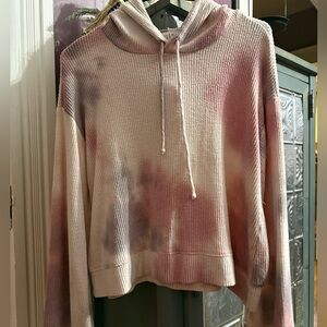 ❤️Valentine- Oli & Liv Pink Tie-Dye Hooded Sweater